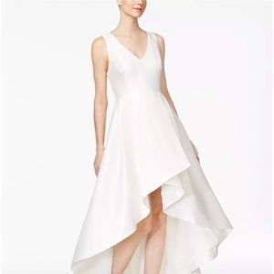 NWT Calvin Klein High Low Dress - Ivory